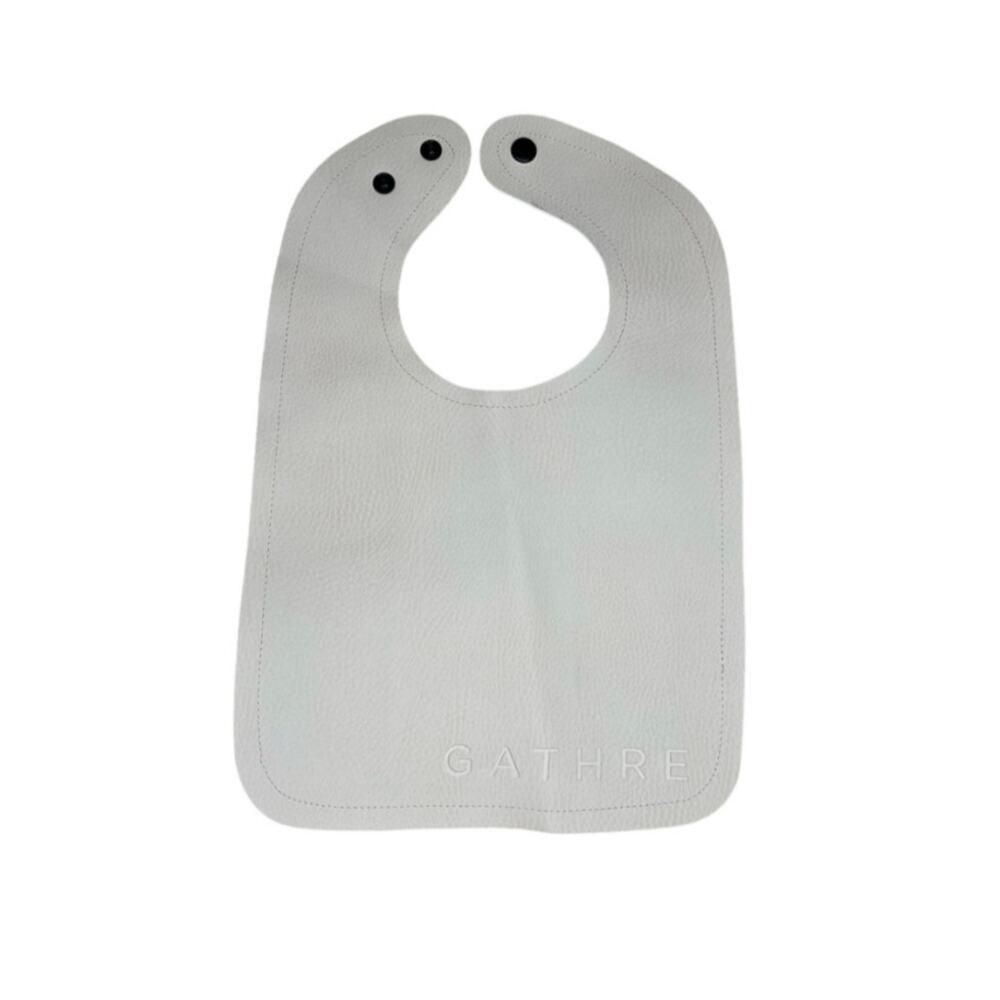 GATHRE Vegan Leather Baby Bib Light Tan